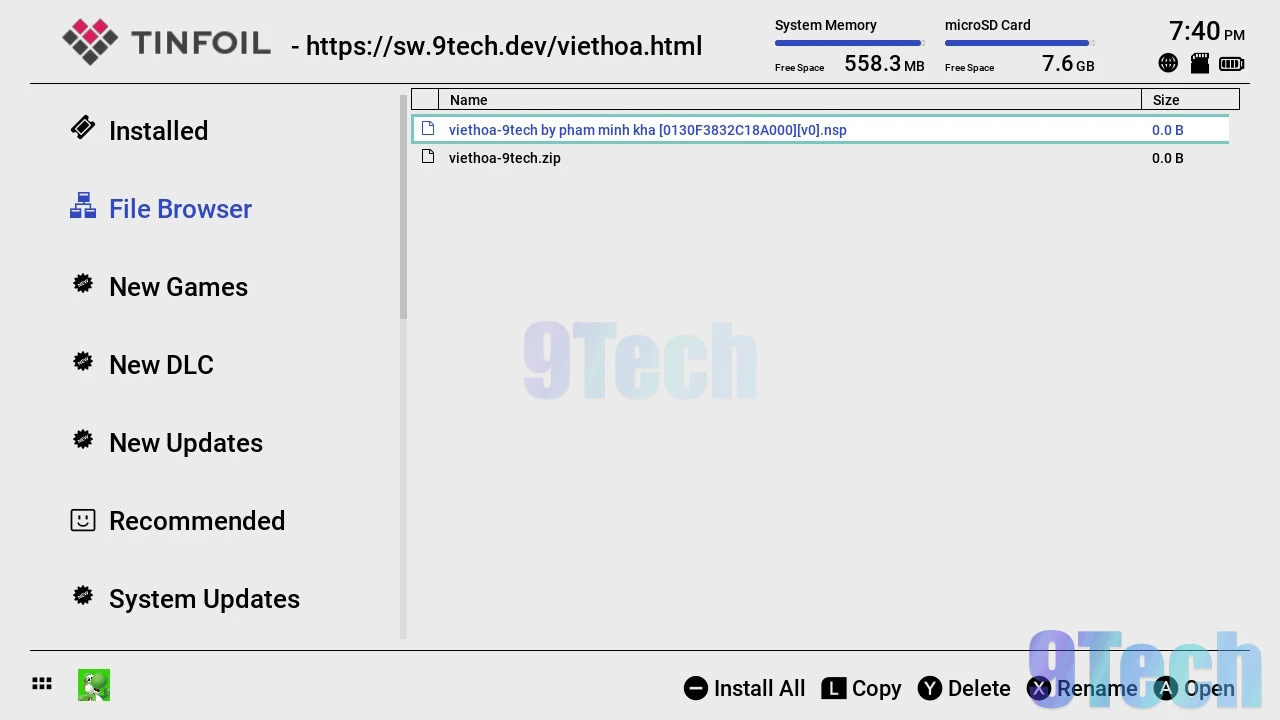 Hướng dẫn việt hoá game trên nintendo switch bằng phần mềm việt hóa tự động VietHoa - 9Tech