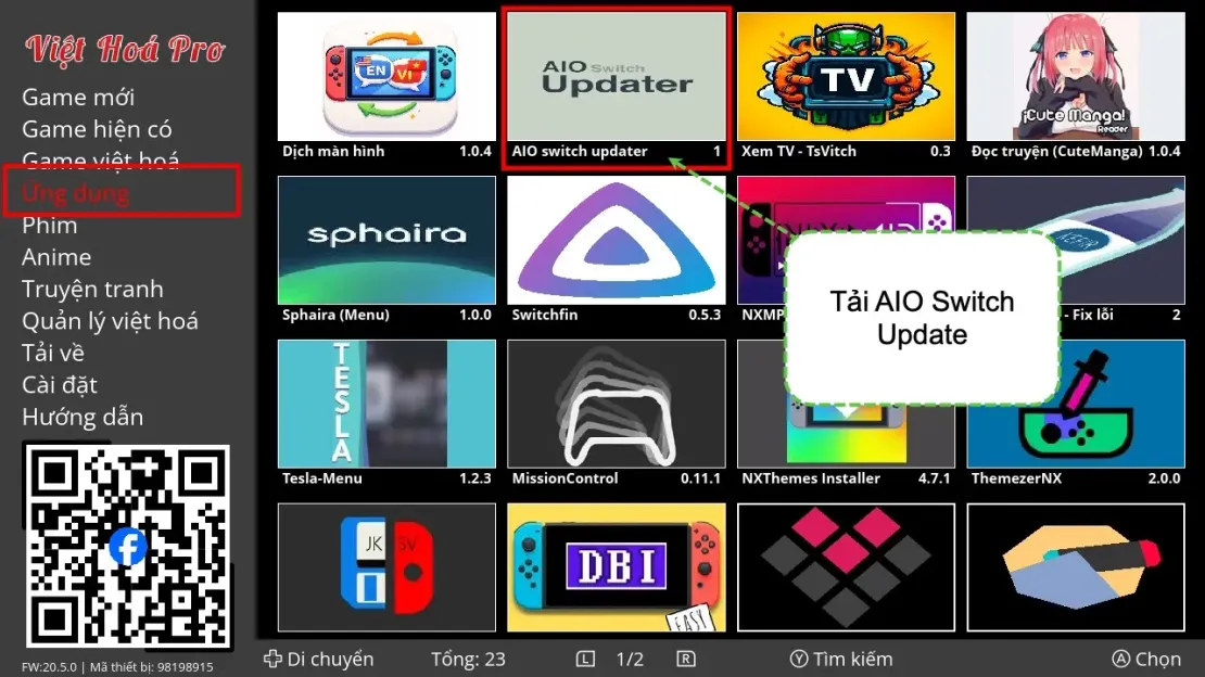 Fix lỗi crash và không mở được game nào trên nintendo switch